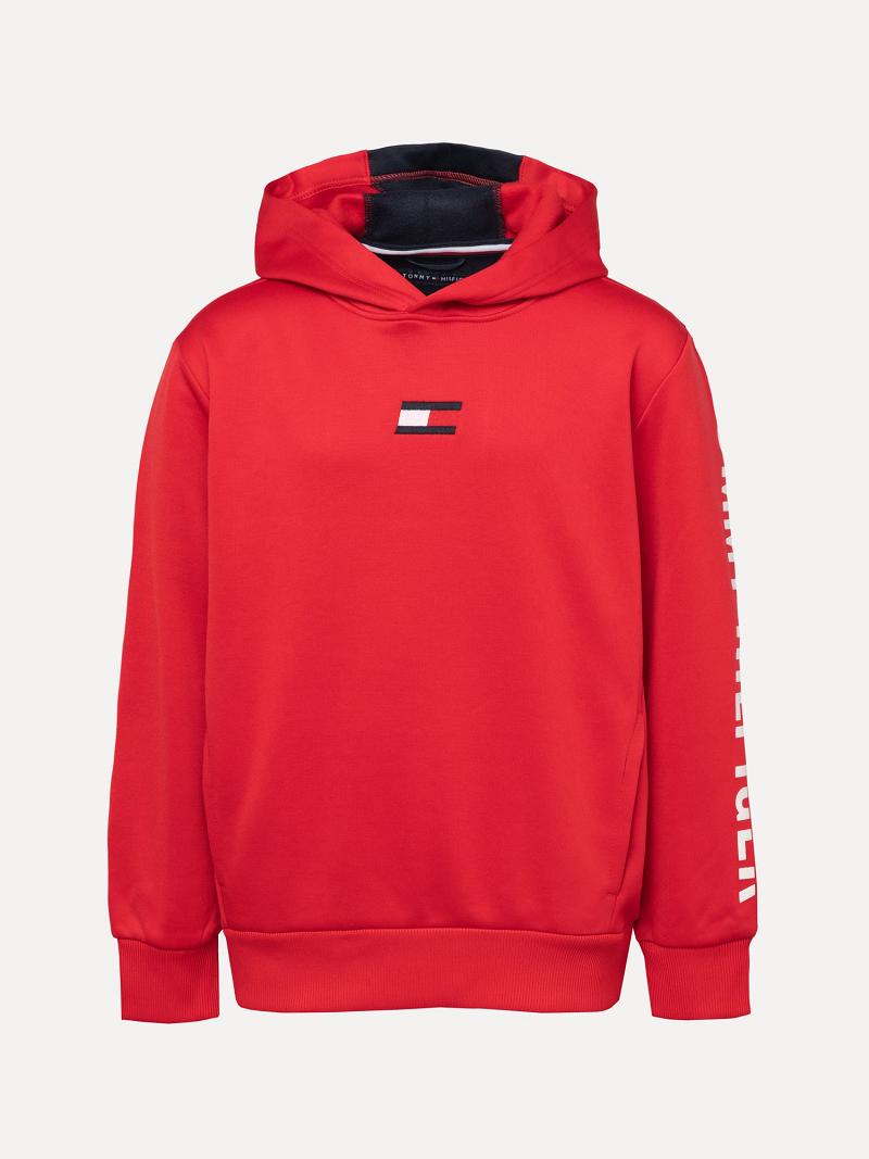 Fiú Tommy Hilfiger Little Icon Hoodies Piros | HU 2109MQZ